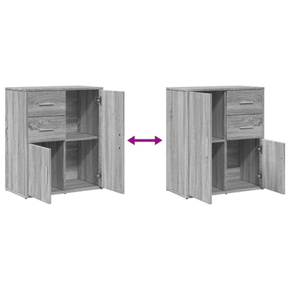 Dressoir 60X31X70 Cm Bewerkt Hout Grijs sonoma