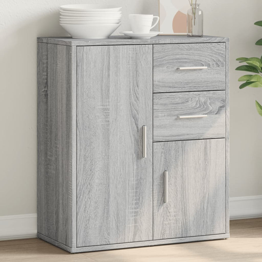 Dressoir 60X31X70 Cm Bewerkt Hout Grijs sonoma