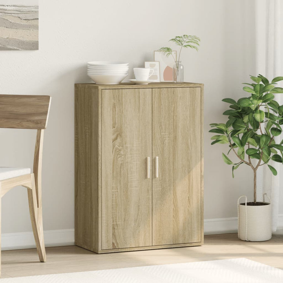 Dressoir 60x31x84 cm bewerkt hout sonoma eikenkleurig