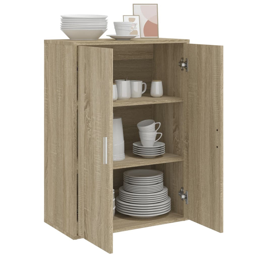 Dressoir 60x31x84 cm bewerkt hout sonoma eikenkleurig