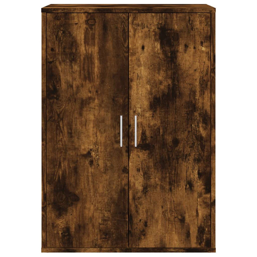 Dressoir 60x31x84 cm bewerkt hout gerookt eikenkleurig