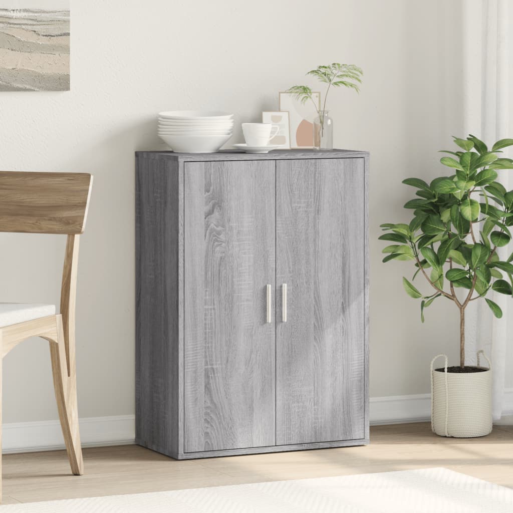 Dressoir 60x31x84 cm bewerkt hout grijs sonoma