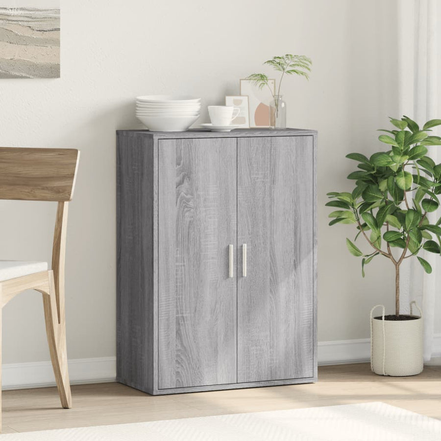 Dressoir 60x31x84 cm bewerkt hout grijs sonoma