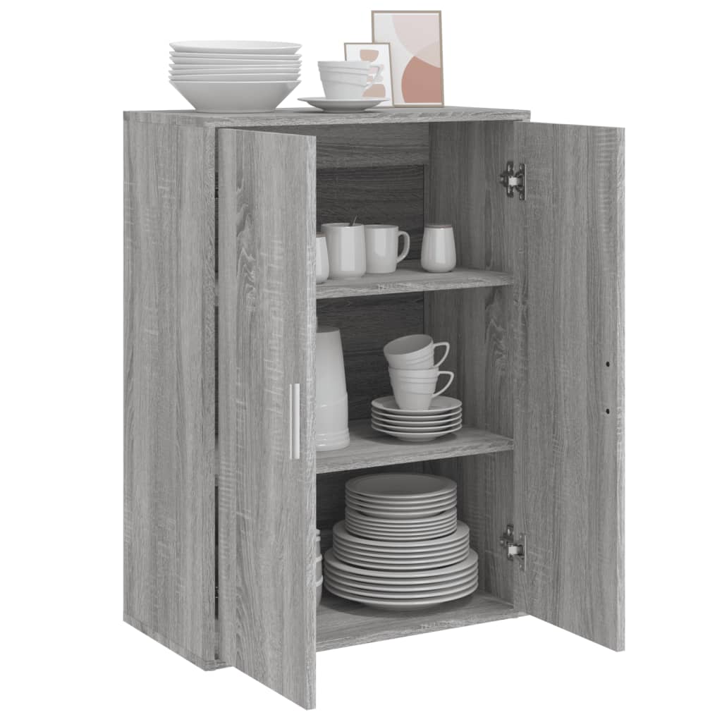 Dressoir 60x31x84 cm bewerkt hout grijs sonoma