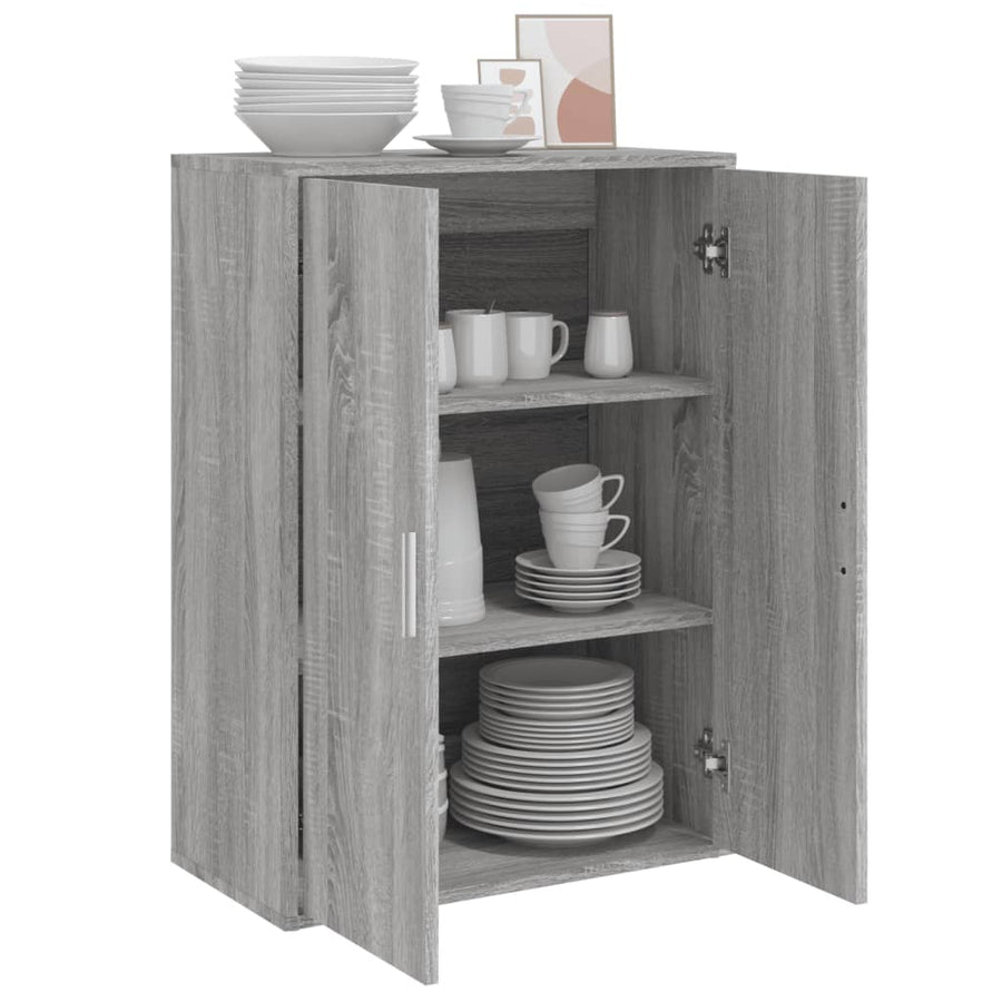 Dressoir 60x31x84 cm bewerkt hout grijs sonoma