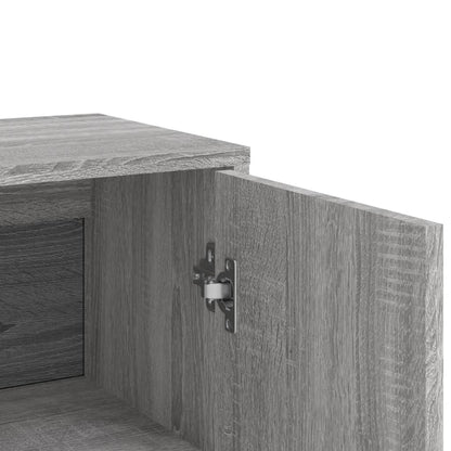 Dressoir 60x31x84 cm bewerkt hout grijs sonoma