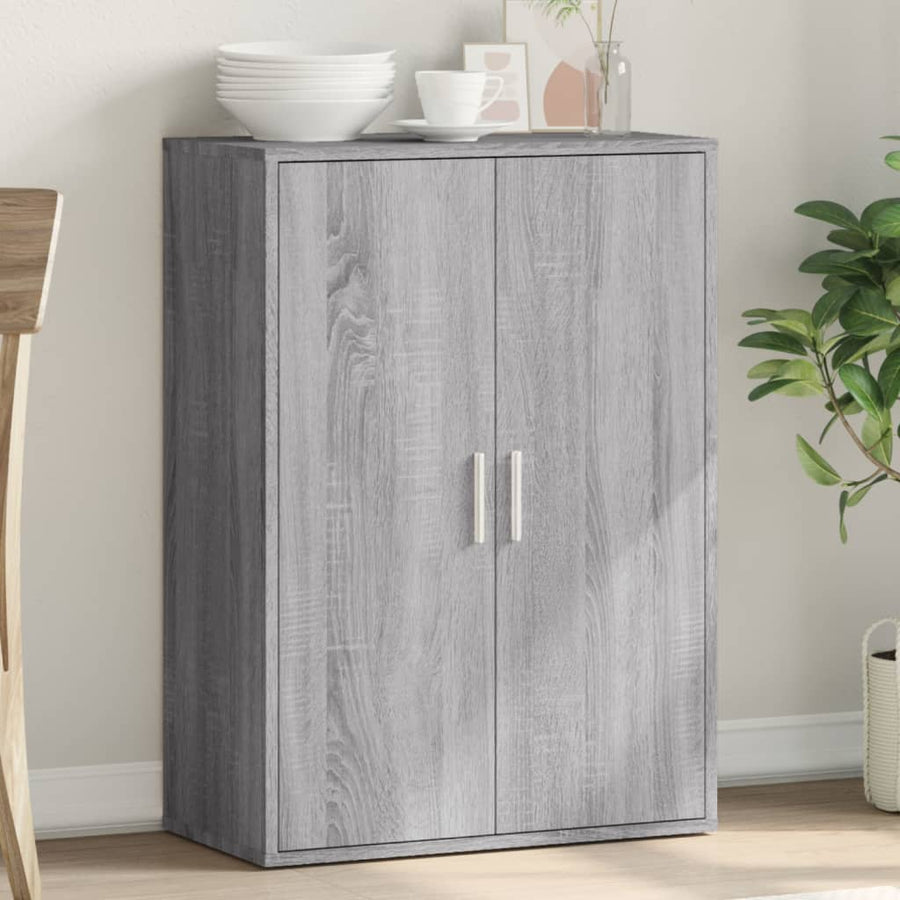 Dressoir 60x31x84 cm bewerkt hout grijs sonoma