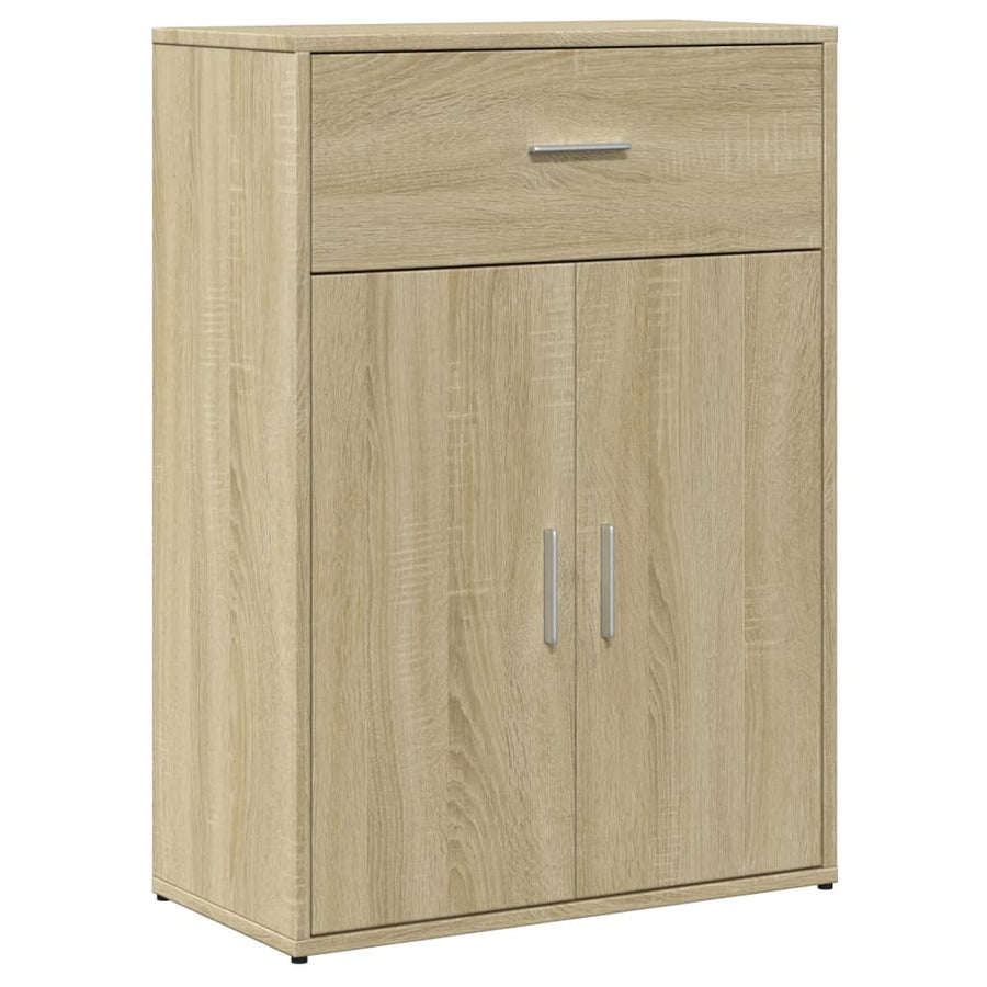 Dressoir 60X30X84 Cm Bewerkt Hout Sonoma Eikenkleurig Gerookt eiken