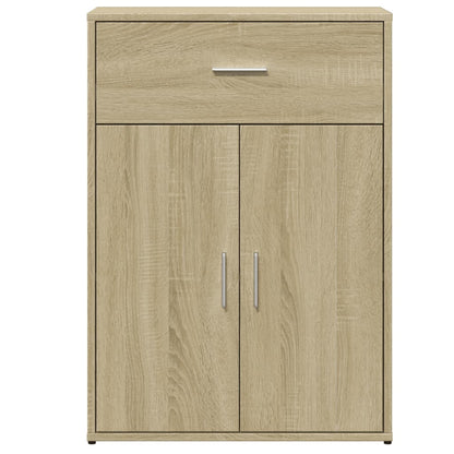 Dressoir 60X30X84 Cm Bewerkt Hout Sonoma Eikenkleurig Gerookt eiken