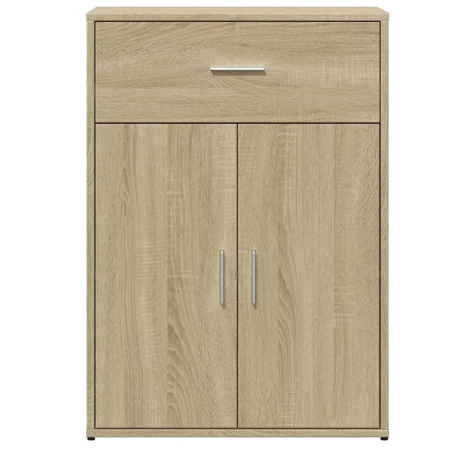 Dressoir 60X30X84 Cm Bewerkt Hout Sonoma Eikenkleurig Gerookt eiken