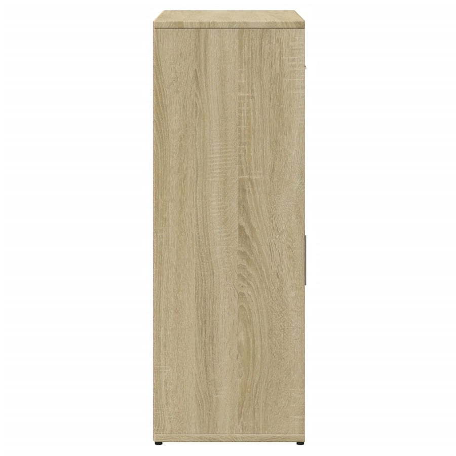 Dressoir 60X30X84 Cm Bewerkt Hout Sonoma Eikenkleurig Gerookt eiken