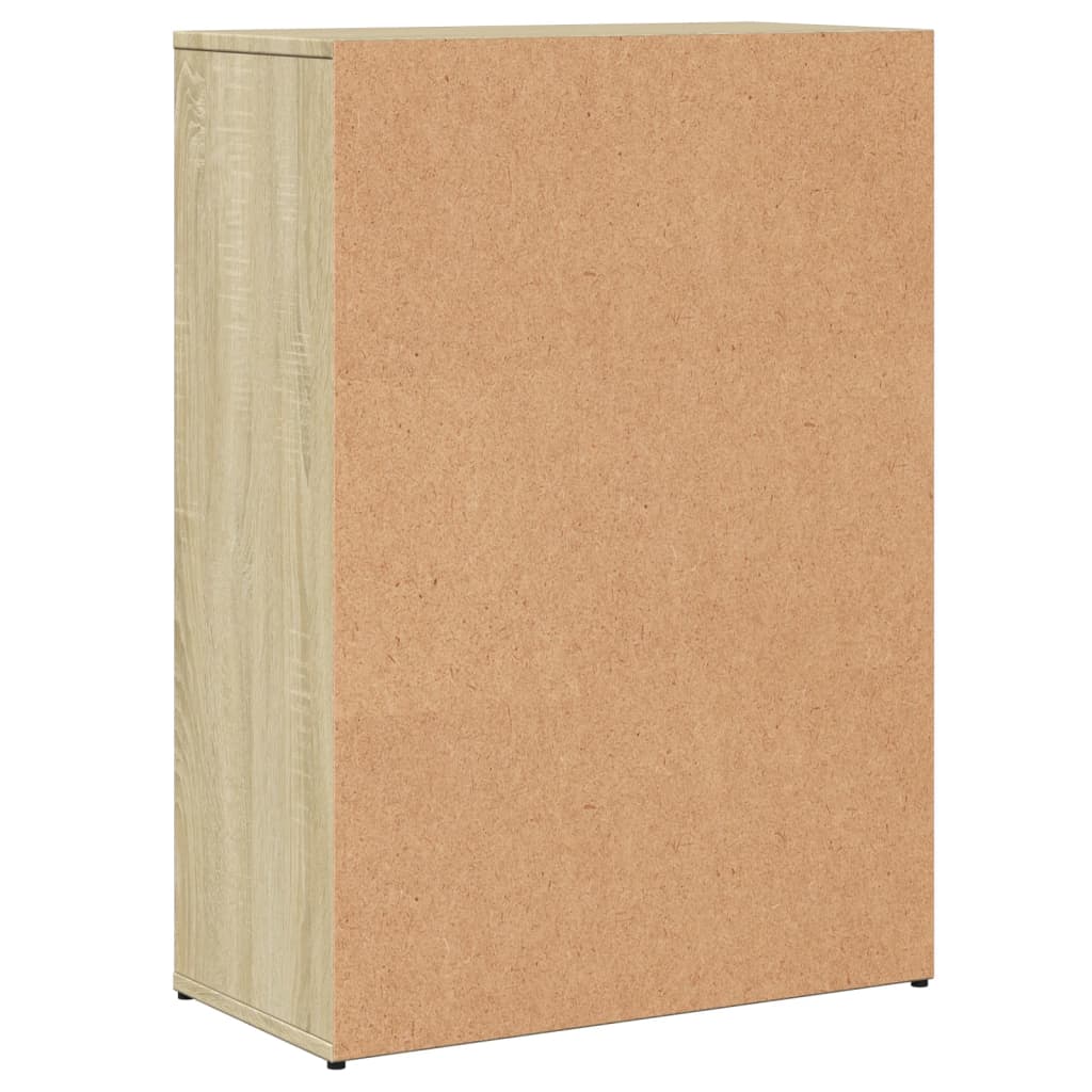 Dressoir 60X30X84 Cm Bewerkt Hout Sonoma Eikenkleurig Gerookt eiken