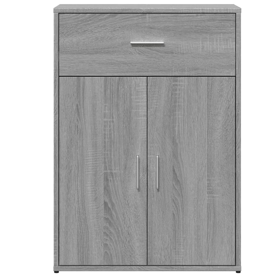 Dressoir 60x30x84 cm bewerkt hout grijs sonoma eikenkleurig