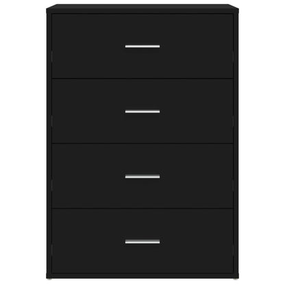 Dressoir 60x31x84 cm bewerkt hout zwart