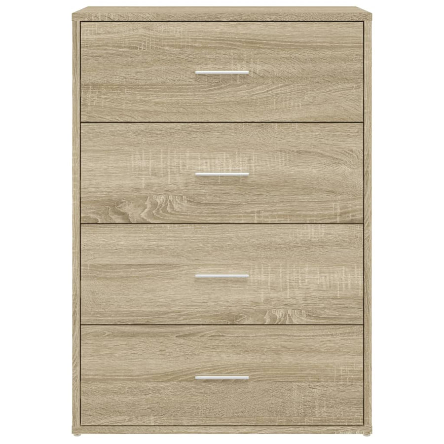 Dressoir 60X31X84 Cm Bewerkt Hout Kleurig Sonoma eiken