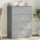 Sideboard 60x31x84 cm processed wood concrete grey