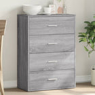 Sideboard 60x31x84 cm engineered wood grey Sonoma oak