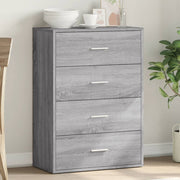 Dressoir 60x31x84 cm bewerkt hout grijs