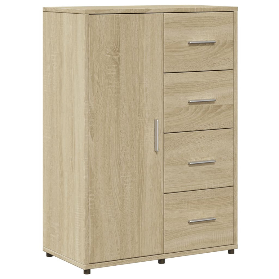 Dressoir 60x31x84 cm bewerkt hout sonoma eikenkleurig