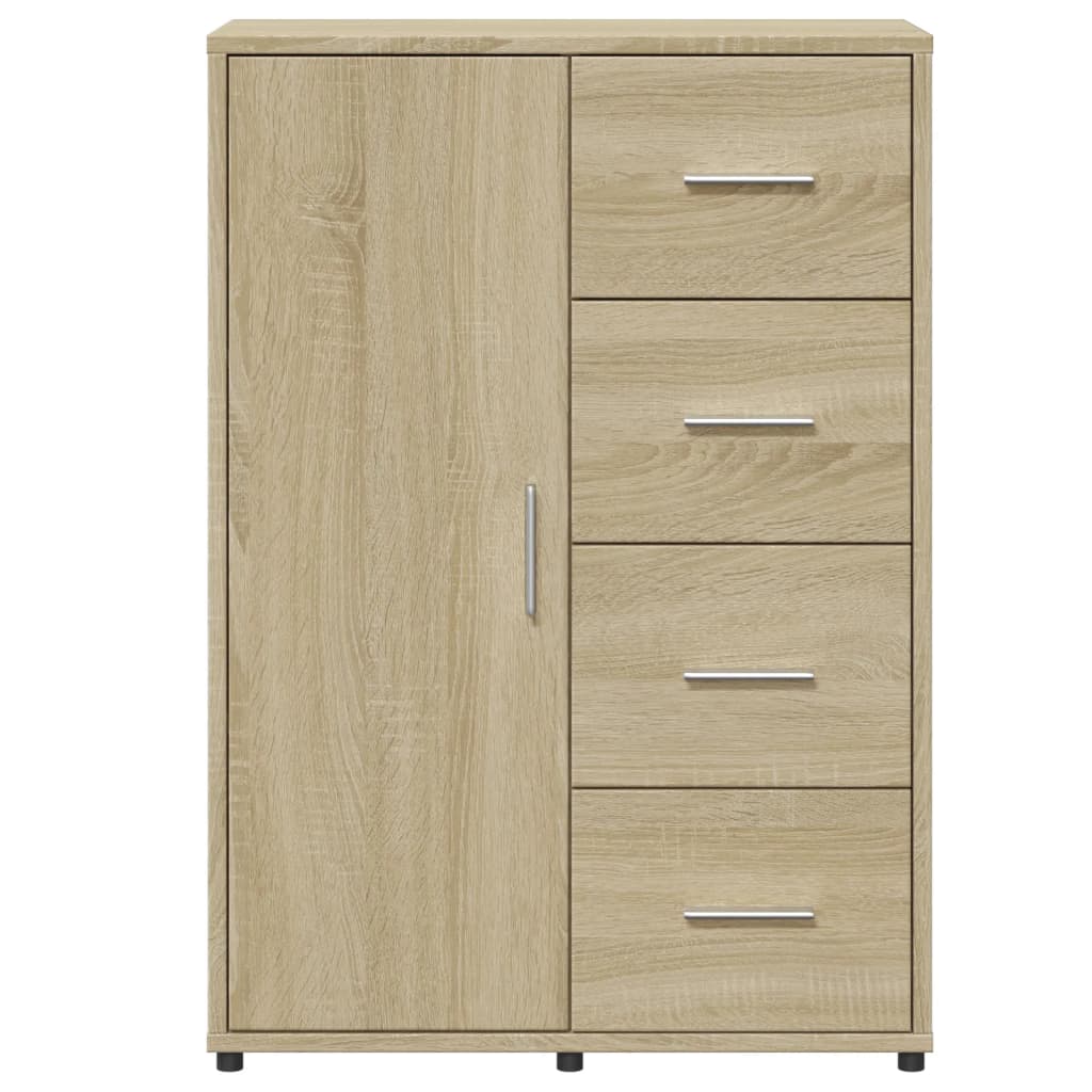 Dressoir 60x31x84 cm bewerkt hout sonoma eikenkleurig