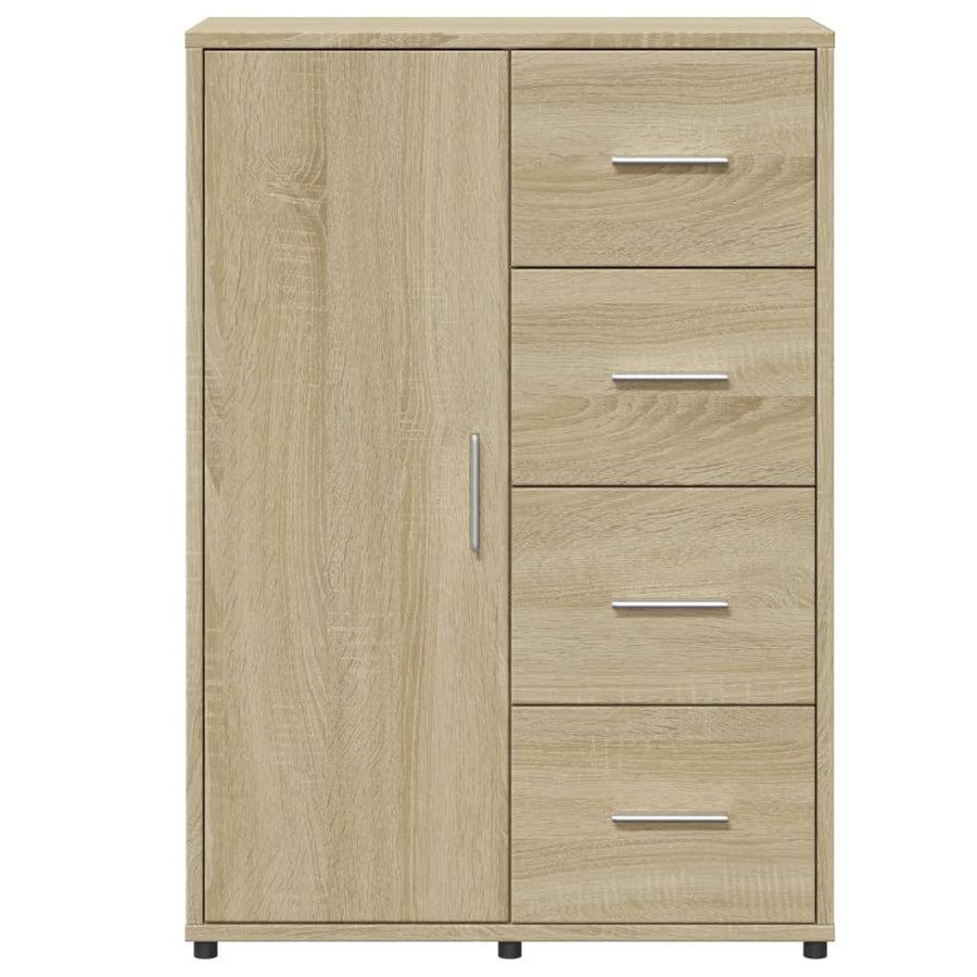 Dressoir 60x31x84 cm bewerkt hout sonoma eikenkleurig