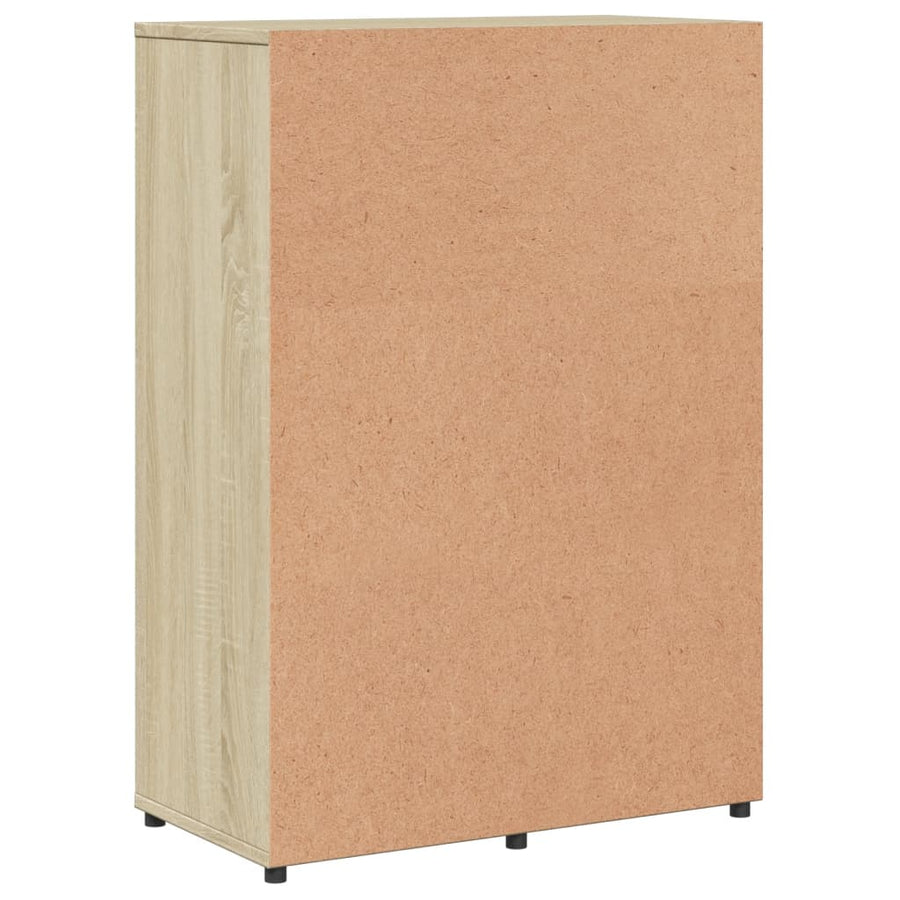 Dressoir 60x31x84 cm bewerkt hout sonoma eikenkleurig