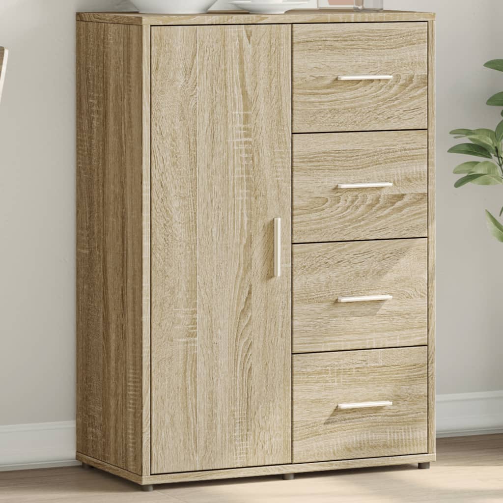 Dressoir 60x31x84 cm bewerkt hout sonoma eikenkleurig