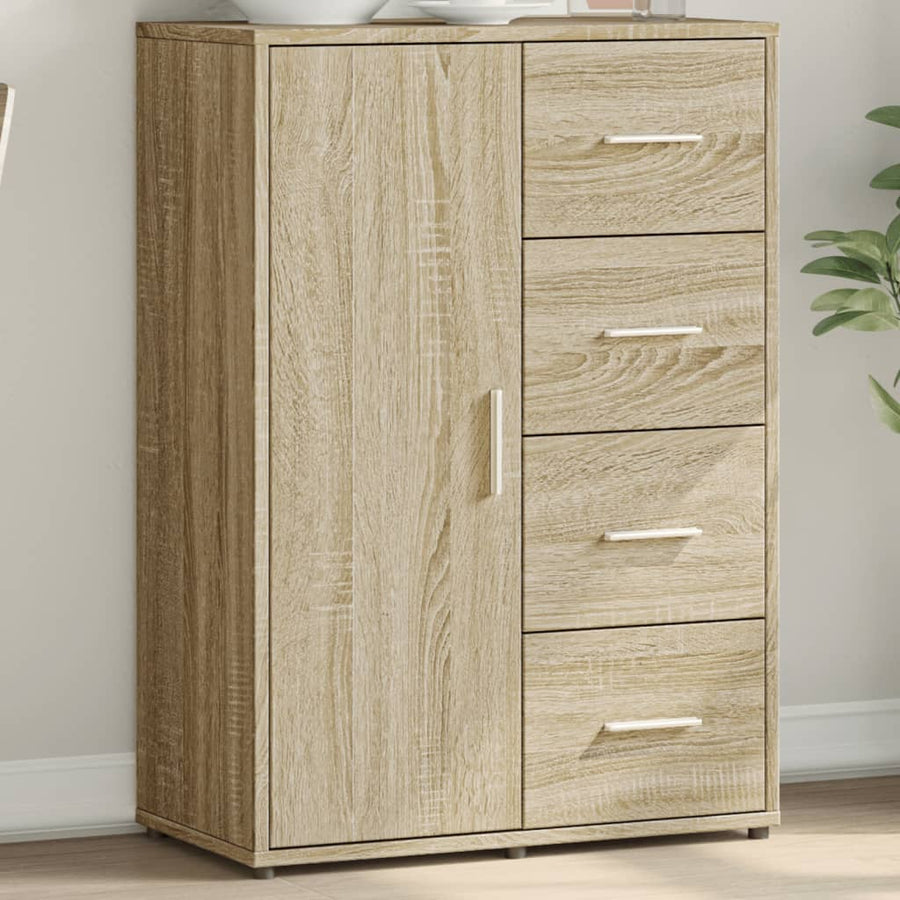 Dressoir 60x31x84 cm bewerkt hout sonoma eikenkleurig