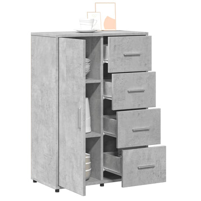 Dressoir 60x31x84 cm bewerkt hout betongrijs