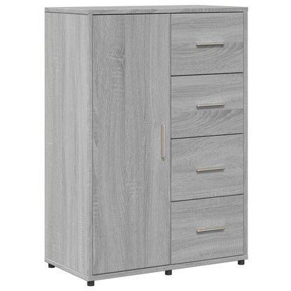 Dressoir 60x31x84 cm bewerkt hout grijs sonoma eikenkleurig