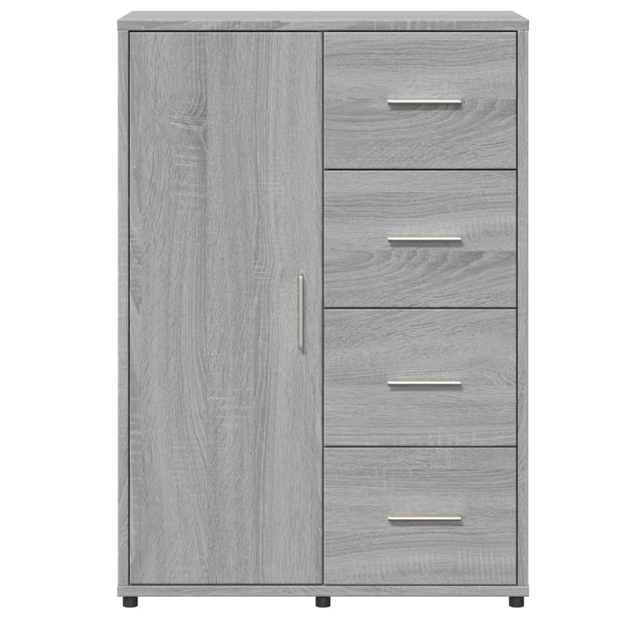 Dressoir 60x31x84 cm bewerkt hout grijs sonoma eikenkleurig