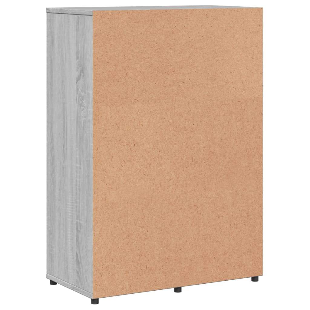 Dressoir 60x31x84 cm bewerkt hout grijs sonoma eikenkleurig