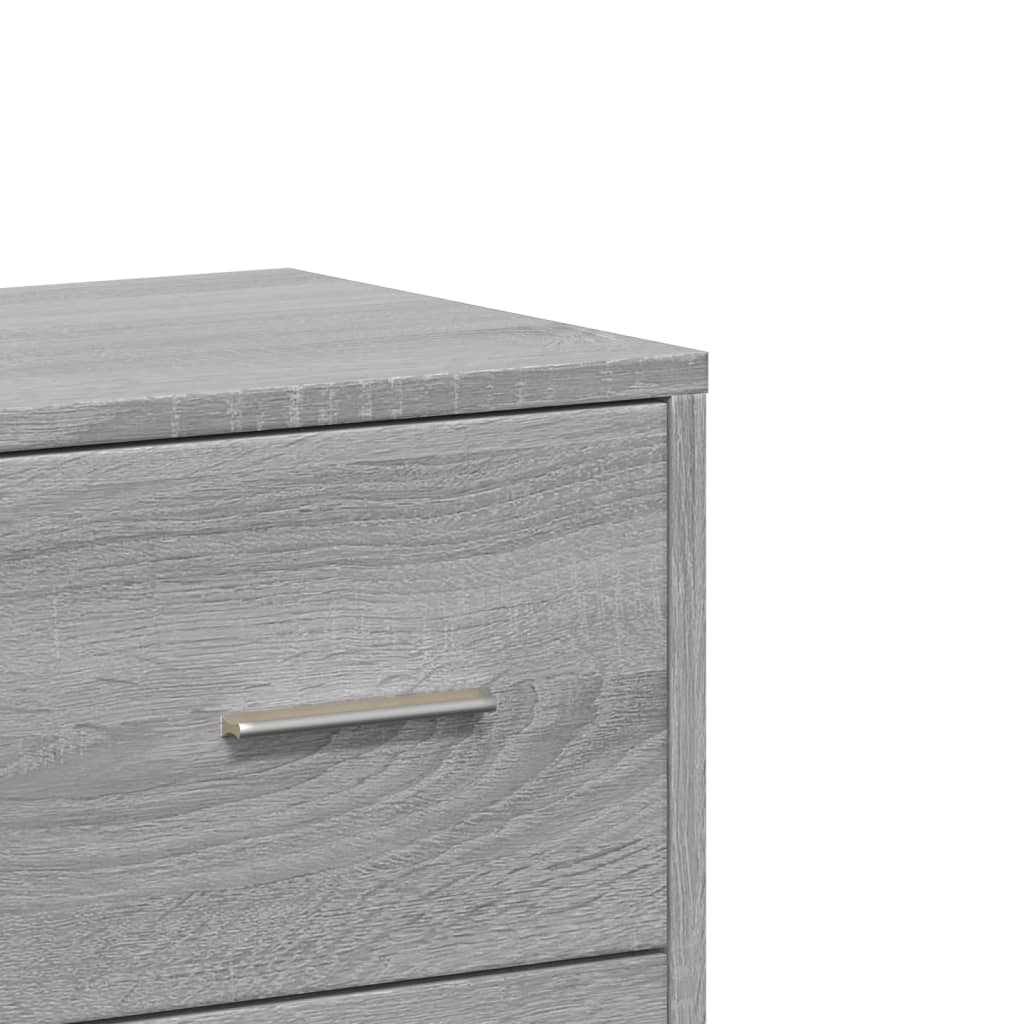 Dressoir 60x31x84 cm bewerkt hout grijs sonoma eikenkleurig