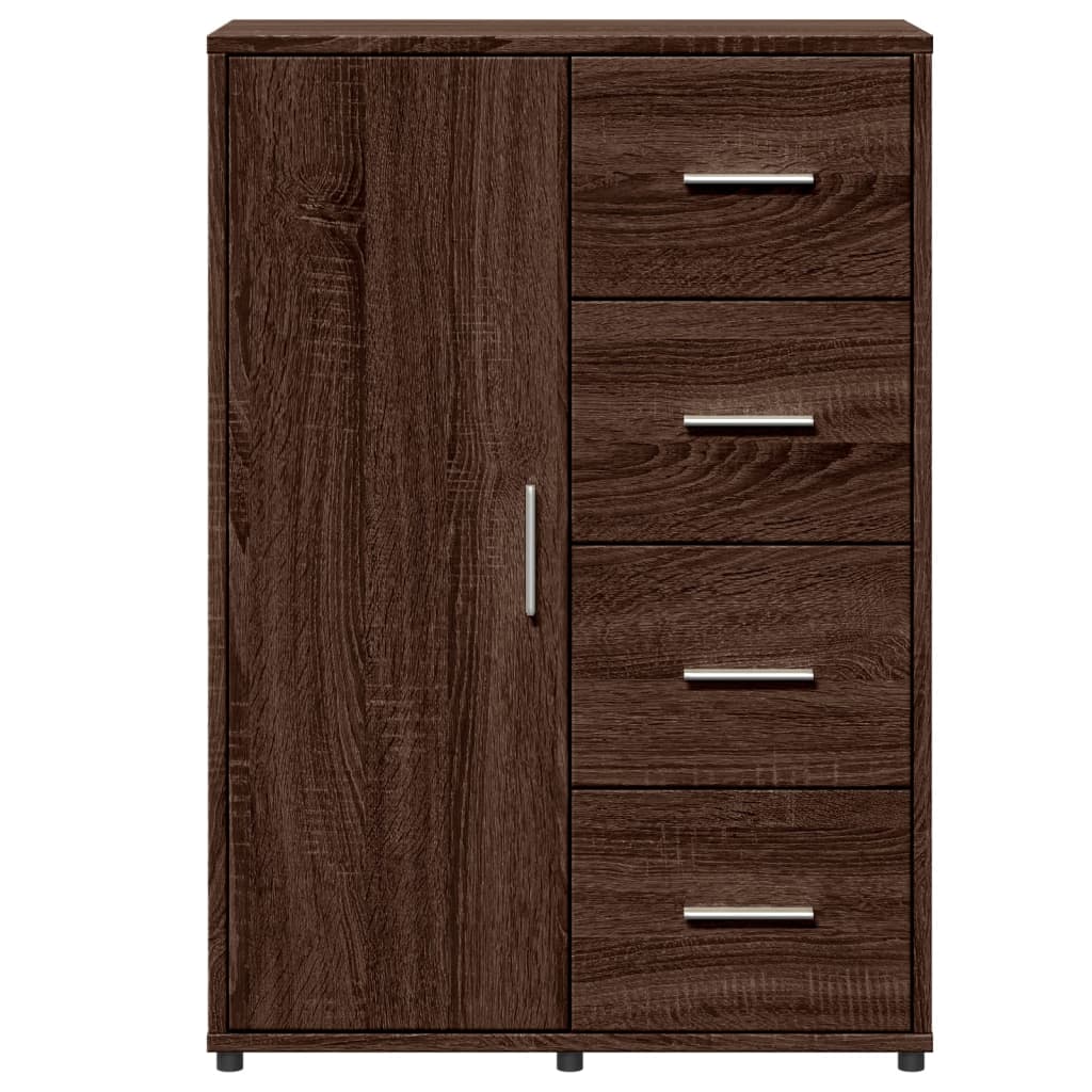 Dressoir 60x31x84 cm bewerkt hout bruin eikenkleur