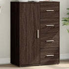 Sideboard 60x31x84 cm engineered wood brown oak look