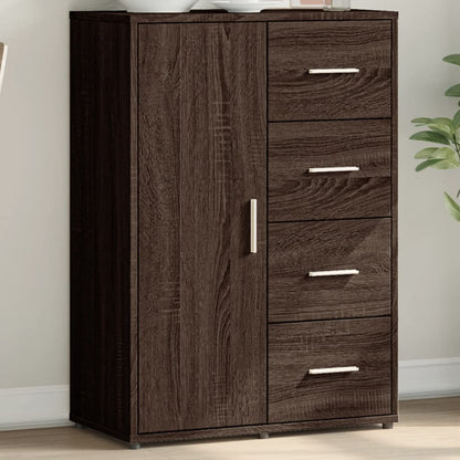 Dressoir 60x31x84 cm bewerkt hout bruin eikenkleur
