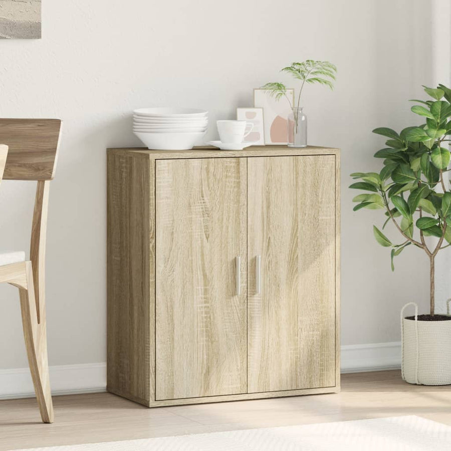 Dressoir 79x38x80 cm bewerkt hout sonoma eikenkleurig