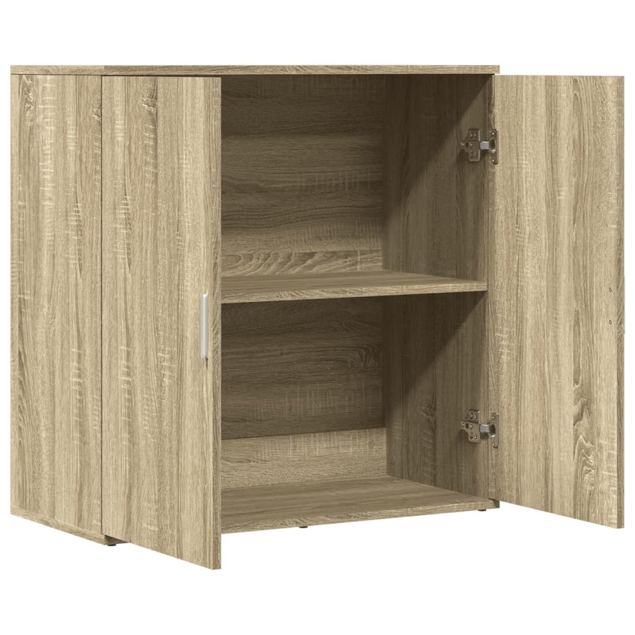Dressoir 79x38x80 cm bewerkt hout sonoma eikenkleurig