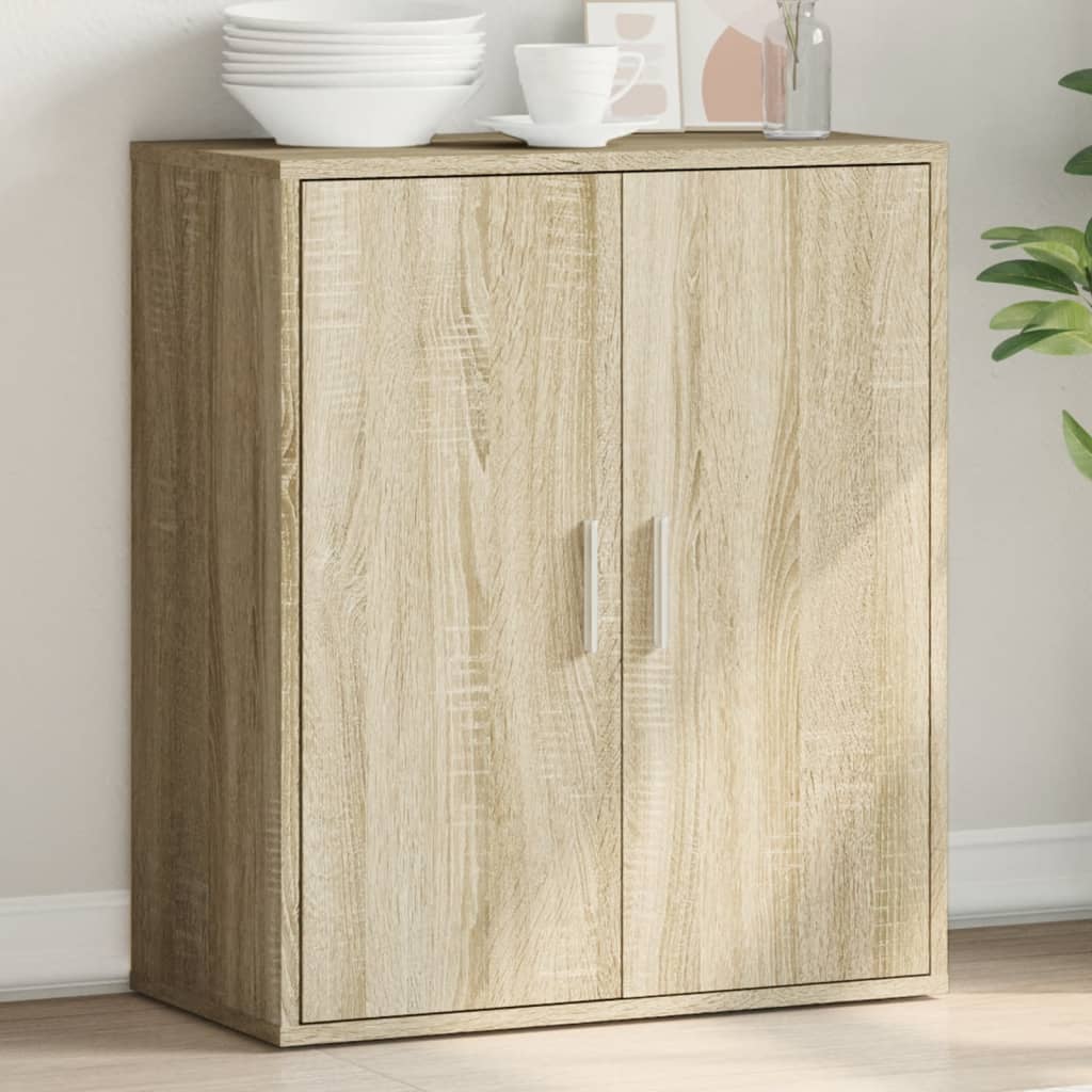 Dressoir 79x38x80 cm bewerkt hout sonoma eikenkleurig