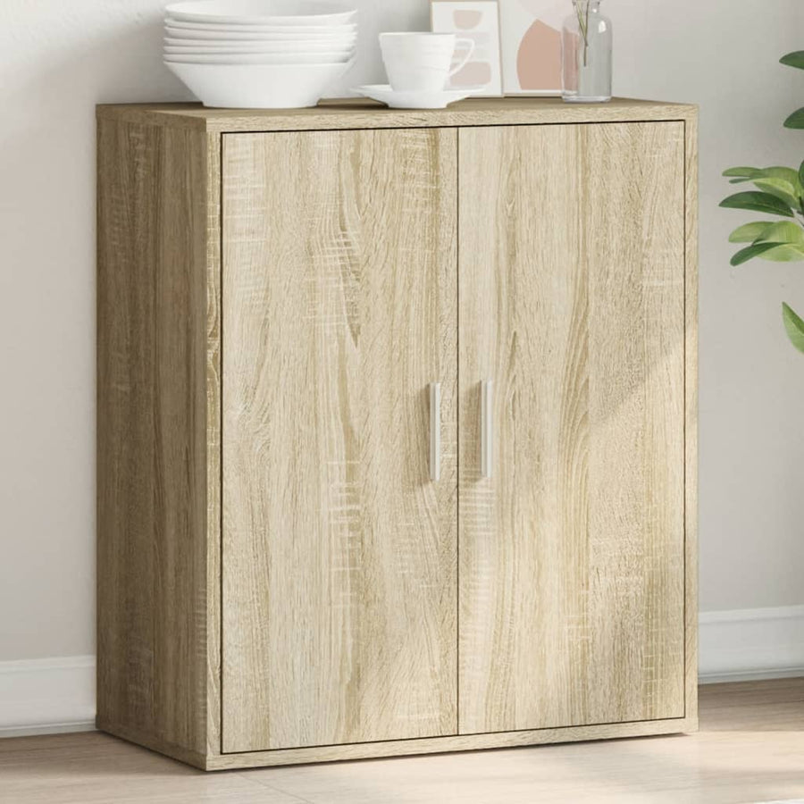 Dressoir 79x38x80 cm bewerkt hout sonoma eikenkleurig
