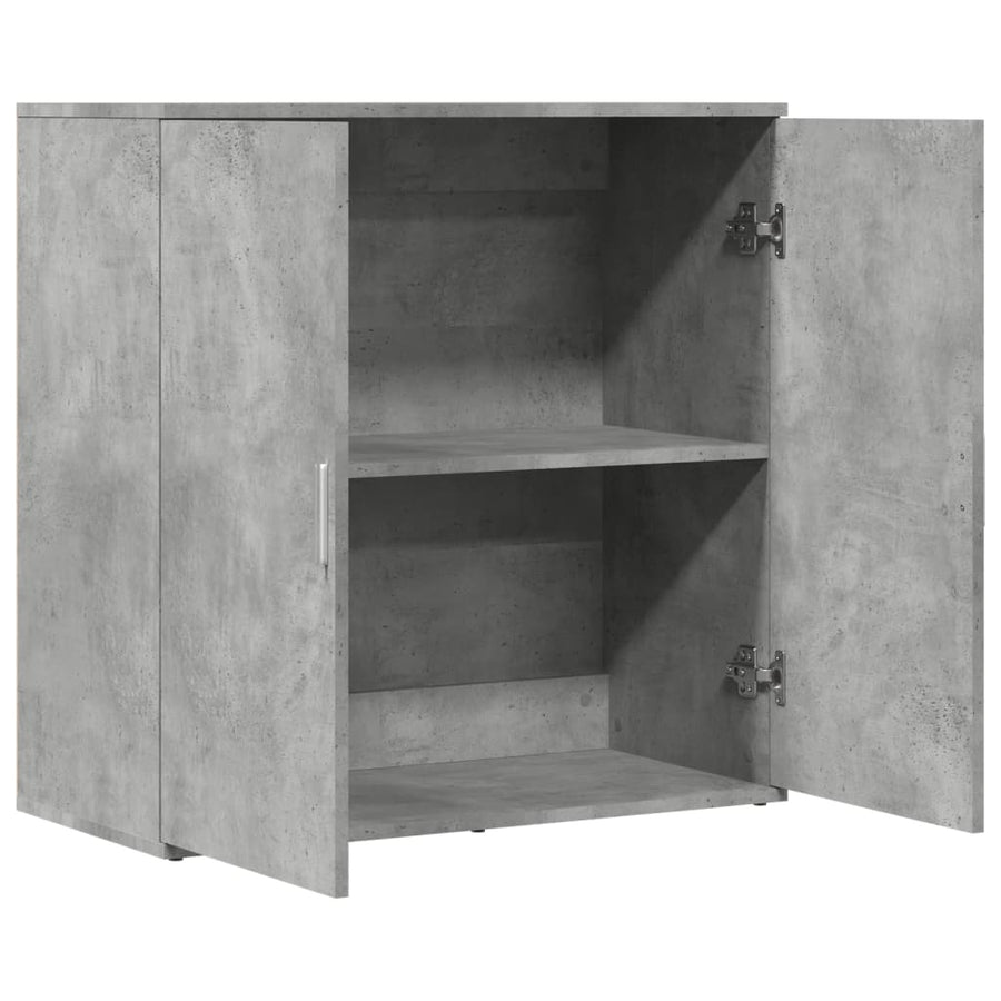 Dressoir 79x38x80 cm bewerkt hout betongrijs