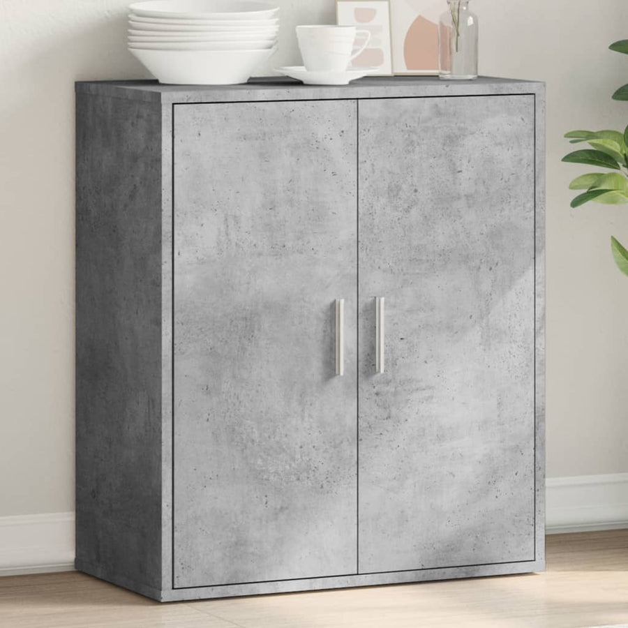 Dressoir 79x38x80 cm bewerkt hout betongrijs