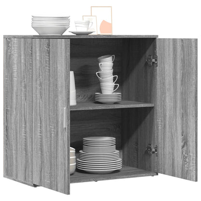 Dressoir 79x38x80 cm bewerkt hout grijs sonoma
