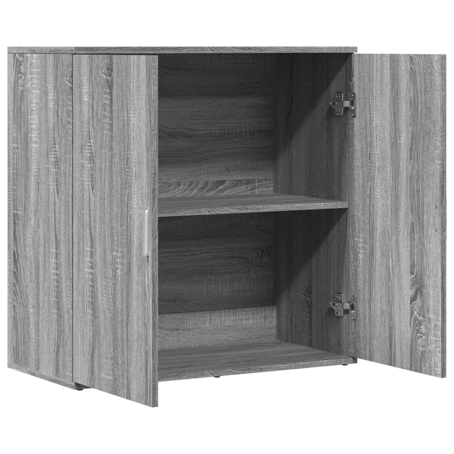 Dressoir 79x38x80 cm bewerkt hout grijs sonoma