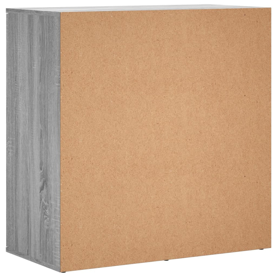 Dressoir 79x38x80 cm bewerkt hout grijs sonoma