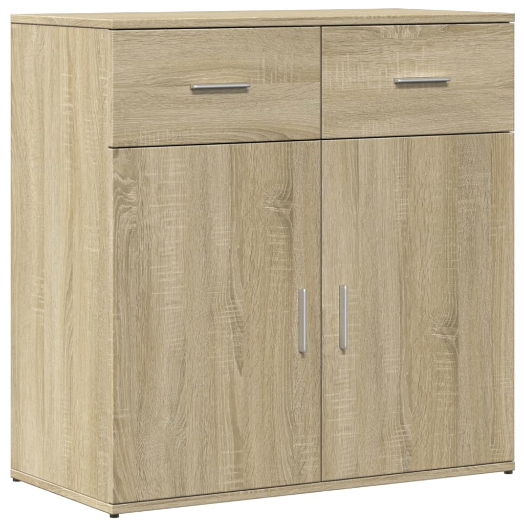 Dressoir 79x38x80 cm bewerkt hout sonoma eikenkleurig