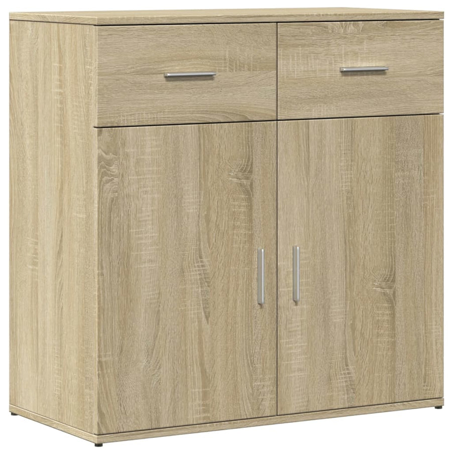 Dressoir 79x38x80 cm bewerkt hout sonoma eikenkleurig
