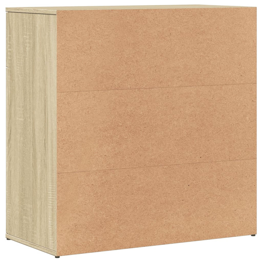 Dressoir 79x38x80 cm bewerkt hout sonoma eikenkleurig