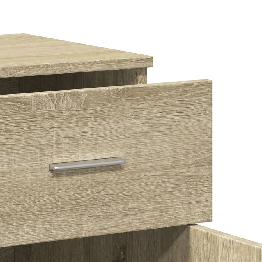 Dressoir 79x38x80 cm bewerkt hout sonoma eikenkleurig