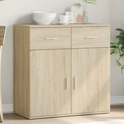 Dressoir 79x38x80 cm bewerkt hout sonoma eiken